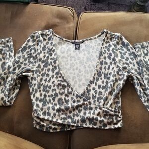 Victoria's Secret Leopard Print Long Sleeve Top